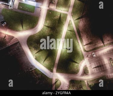 Straßen und Fußwege von oben, Harrogate, North Yorkshire, Vereinigtes Königreich. 6. September 2024. Knaresborough, North Yorkshire, Vereinigtes Königreich. Guthaben: Gefangener Ligh Stockfoto