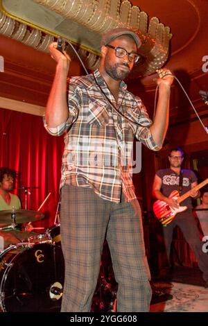 TV auf der Radio Band, Roter Salon, Berlin 28. September 2008, Deutschland. Stockfoto