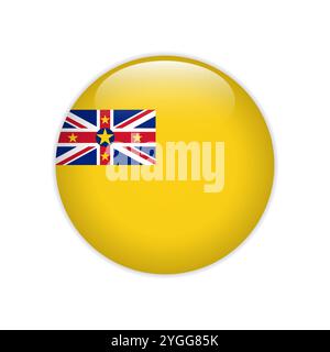 Niue-Flag auf Taste Stock Vektor