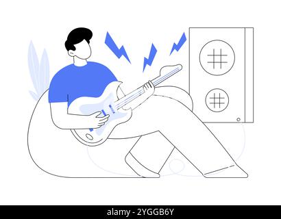 Elektrische Gitarre isolierte Cartoon-Vektor-Illustrationen. Stock Vektor
