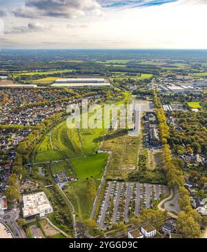 Luftbild, Zechenpark Friedrich Heinrich, LAGA Park, ehemaliges RAG Bergwerk West mit Zechenturm und Förderturm, Lintfort, Kamp-Lintfort, Ruhrgebiet, Nordrhein-Westfalen, Deutschland ACHTUNGxMINDESTHONORARx60xEURO *** Luftaufnahme, Friedrich Heinrich Colliery Park, LAGA Park, ehemalige Zeche RAG West mit Zeche- und Wendeturm, Lintfort, Kamp Lintfort, Ruhrgebiet, Nordrhein-Westfalen, Deutschland ACHTUNGxMINDESTHONORARx60xEURO Stockfoto