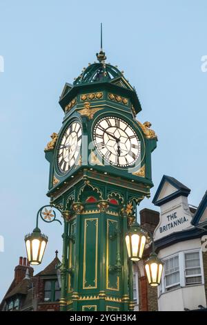 England, Kent, Isle of Sheppey, Sheerness, der kunstvolle viktorianische Uhrenturm Stockfoto