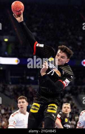 Marko GRGIC (DHB Nationalmannschaft Deutschland, #71) erzielt ein Tor, Aktion, Torwurf Handball-Nationalmannschaft Deutschland DHB (GER) vs. Handball Schweiz Suisse (SUI), Handball, Maenner, EHF EURO Qualifikation, 1. Spieltag, Spielzeit 2024/2025, 07.11.2024 Foto: Eibner-Pressefoto/Oliver Schmidt Stockfoto