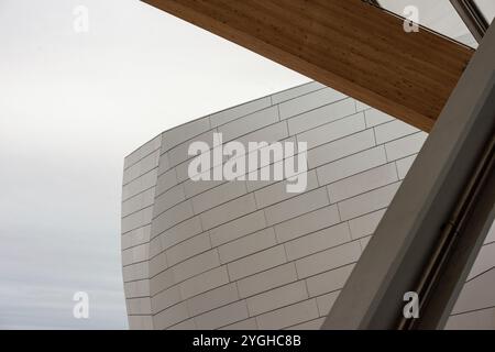 Paris, Frankreich, Blick von der Louis Vuitton Foundation, Architekt Frank Gehry Stockfoto