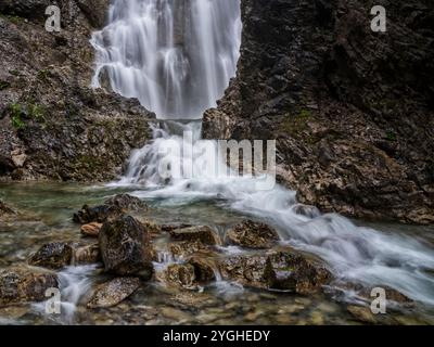 Am Höhenbach oberhalb des Holzgaus im Oberen Lechtal Stockfoto