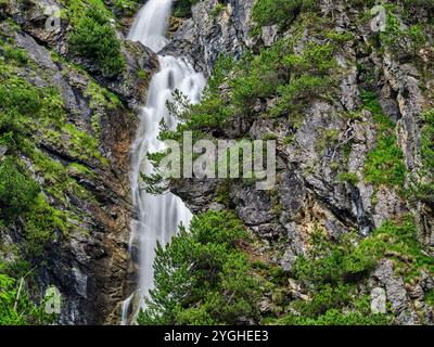 Am Höhenbach oberhalb des Holzgaus im Oberen Lechtal Stockfoto