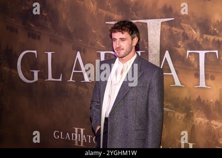 Dublin, Irland – 7. November 2024. Paul Mescal posiert bei der irischen Premiere von Gladiator II. Foto: Liam Murphy / Alamy Credit: Liam Murphy / Alamy Live News Stockfoto