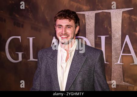 Dublin, Irland – 7. November 2024. Paul Mescal posiert bei der irischen Premiere von Gladiator II. Foto: Liam Murphy / Alamy Credit: Liam Murphy / Alamy Live News Stockfoto