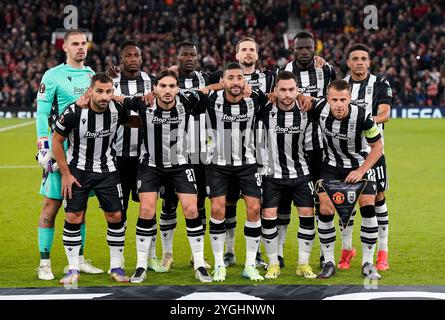 Manchester, Großbritannien. November 2024. PAOK Salonika während des Spiels der UEFA Europa League in Old Trafford, Manchester. Der Bildnachweis sollte lauten: Andrew Yates/Sportimage Credit: Sportimage Ltd/Alamy Live News Stockfoto