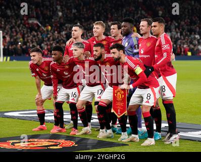 Manchester, Großbritannien. November 2024. Manchester United während des Spiels der UEFA Europa League in Old Trafford, Manchester. Der Bildnachweis sollte lauten: Andrew Yates/Sportimage Credit: Sportimage Ltd/Alamy Live News Stockfoto