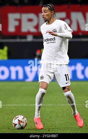 Frankfurt, Deutschland. November 2024. Fussball UEFA Europa League 4. Spieltag Eintracht Frankfurt - Rigas FS am 24.10.2024 im Deutschen Bank Park in Frankfurt Hugo Ekitike ( Frankfurt ) Foto: Revierfoto Credit: ddp Media GmbH/Alamy Live News Stockfoto