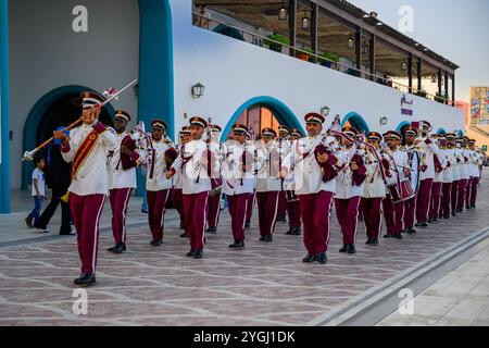 Doha, Katar: 7. November 2024: Old Port Doha Qatar Military Band Stockfoto