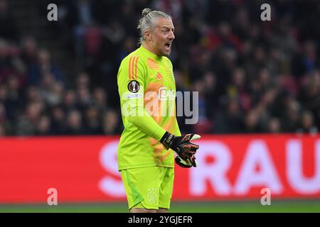 Amsterdam, Deutschland. November 2024. Fussball UEFA Europa League 4. Spieltag Ajax Amsterdam - Maccabi Tel Aviv am 07.11.2024 in der Johan Cruijff Arena in Amsterdam Remko Pasveer ( Amsterdam ) Foto: Revierfoto Credit: ddp Media GmbH/Alamy Live News Stockfoto