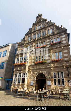 Hameln, Hameln, Rattenfängerhaus oder Rattenfängerhaus im Weserbergland, Niedersachsen Stockfoto