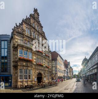 Hameln, Hameln, Rattenfängerhaus oder Rattenfängerhaus im Weserbergland, Niedersachsen Stockfoto