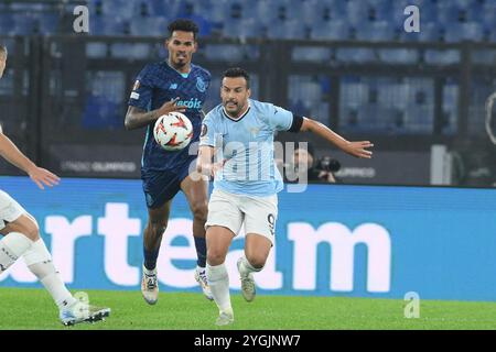 Roma, Italien,07 November,2024 Pedro von SS Latium in Aktion während der UEFA Europa League zwischen SS Latium gegen FC Porto:Agostino Gemito/Alamy Live News Stockfoto