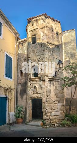 Tour d'Attila in Bize Minervois. Stockfoto