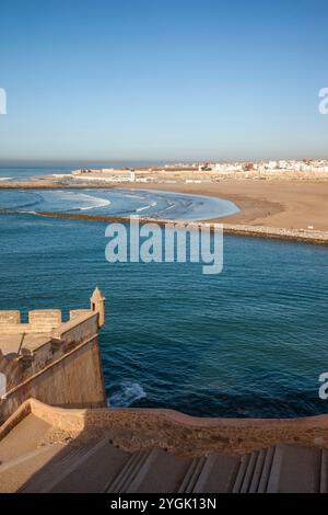 Udayas Kasbah, Atlantik, Stadt, Hauptstadt, Rabat, Maghreb, Marokko Stockfoto