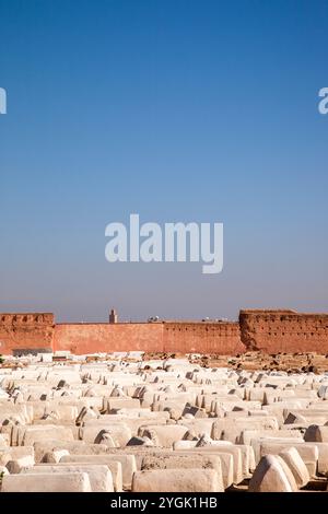 Marrakesch, Mellah, Friedhof, Jüdisches Viertel, Jüdischer Friedhof Miaara, Sehenswürdigkeiten, Stadt, Maghreb, Marokko Stockfoto