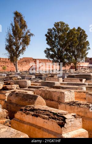 Marrakesch, Mellah, Friedhof, Jüdisches Viertel, Jüdischer Friedhof Miaara, Sehenswürdigkeiten, Stadt, Maghreb, Marokko Stockfoto