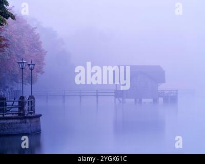 Herbstmorgen in Stegen am Nordufer des Ammersees Stockfoto