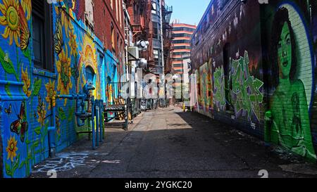 Wandbilder. Portland, Maine, USA Stockfoto