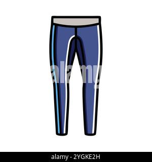 Einfache Vektor-Illustration einer Leggings , in einem einfachen und klaren Stil, für Business- und Modegrafiken. Kleidung flach Illustration. Stock Vektor