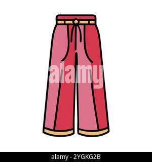 Einfache Vektor-Illustration einer palazzo-Hose , in einem einfachen und klaren Stil, für Business- und Modegrafiken. Kleidung flach Illustration. Stock Vektor