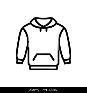 Einfache Vektor-Illustration eines Sweatshirts , in einem einfachen und klaren Stil, für Business- und Modegrafiken. Kleidung flach Illustration. Stock Vektor