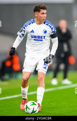 13 (FCK) - Rodrigo Huescas. Europa Conference League: FC København vs İstanbul Başakşehir F.K. - 07.11.2024. København, Danmark. 7. November 2024. Stockfoto