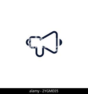 Design-Vorlage für Megaphone-Logo. Symbolvektor Lautsprecher. Stock Vektor