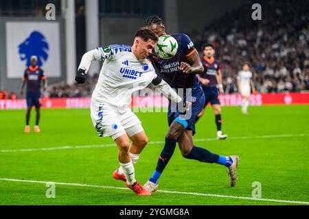 13 (FCK) - Rodrigo Huescas, 3 (IBA) - Jerome Opoku. Europa Conference League: FC København vs İstanbul Başakşehir F.K. - 07.11.2024. København, Da Stockfoto