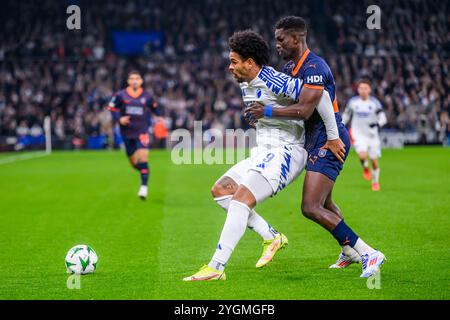 9 (FCK) - Deutsch Onugkha, 27 (IBA) - Ousseynou Ba. Europa Conference League: FC København vs İstanbul Başakşehir F.K. - 07.11.2024. København, Dan Stockfoto