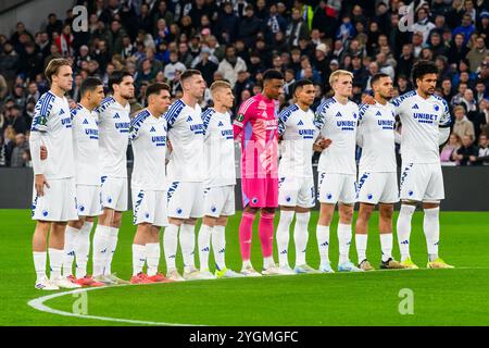 1 (FCK) - Nathan Trott (Keeper), 2 (FCK) - Kevin Diks, 5 (FCK) - Gabriel Pereira, 8 (FCK) - Magnus Mattsson, 9 (FCK) - Deutsch Onugkha, 10 (FCK) - Moha Stockfoto