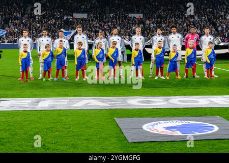 1 (FCK) - Nathan Trott (Keeper), 2 (FCK) - Kevin Diks, 5 (FCK) - Gabriel Pereira, 8 (FCK) - Magnus Mattsson, 9 (FCK) - Deutsch Onugkha, 10 (FCK) - Moha Stockfoto