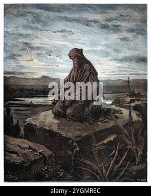 Der Prophet Jesaja. Altes Testament. Antike digital gefärbte biblische Illustration von Gustave Doré (1832-1883) Stockfoto