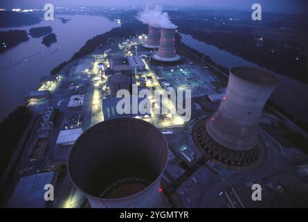 Kernkraftwerk auf Three Mile Island, PA, USA. Stockfoto