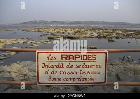 Schilder auf dem Congo River in der Nähe des Malebo Pool, ehemals Stanley Pool, Brazzaville, Republik Kongo Stockfoto