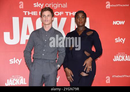 Edward Eddie John David Redmayne, Lashana Lynch nimmt am Fotoaufruf des Films der Tag des Schakals im Hotel St. Regis Rom (Italien) Teil, 7. November 2024 AllShotLive Stockfoto