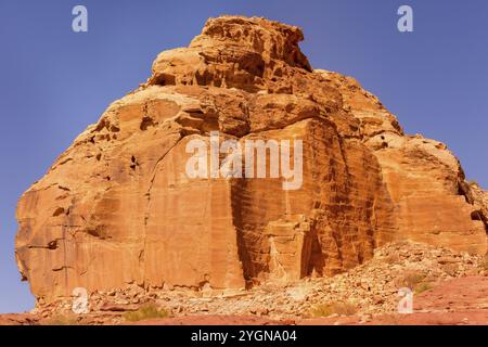 Sandsteinschlucht, Felsformationen in Petra, Jordanien, UNESCO-Weltkulturerbe, Asien Stockfoto