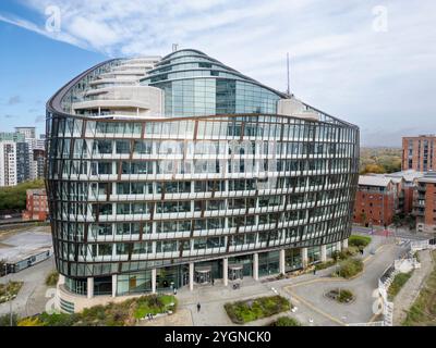 Nr. 1 Angel Square, Hauptsitz der Co-operative Group, NOMA, Manchester, England, Großbritannien Stockfoto
