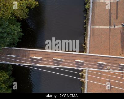 Trinity Bridge über den Fluss Irwell, Manchester, England Stockfoto