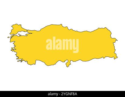 Türkei Karte Symbol Form, Reise Web flach Konzept Symbol Symbol Vektor Illustration . Stock Vektor