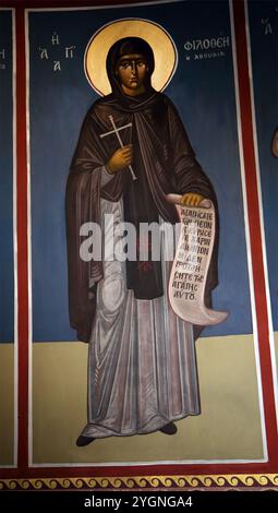 Heilige Philotheia von Athen Heilige Konstantin und Helen griechische orthodoxe Kirche Lazaraki Glyfada Athen Attika Griechenland Stockfoto