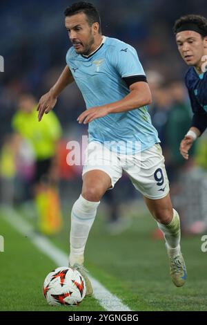 Roma, Italien. November 2024. Lazios Pedro während der UEFA Europa League Einzelgruppe zwischen Lazio und Porto im Olympiastadion in Rom, Italien - Donnerstag, 7. November 2024 - Sport Soccer (Foto: Alfredo Falcone/LaPresse) Credit: LaPresse/Alamy Live News Stockfoto