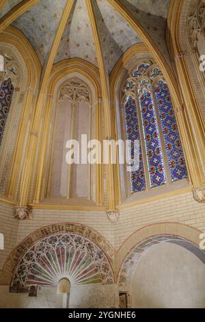 Perpignan, Frankreich - 24. August 2024: Innenkapelle im Palast der Könige von Mallorca, Perpignan, Frankreich Stockfoto