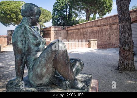 Perpignan, Frankreich - 24. August 2024: Palais des ROIs de Majorque, ein touristisches Wahrzeichen in Perpignan, Frankreich Stockfoto