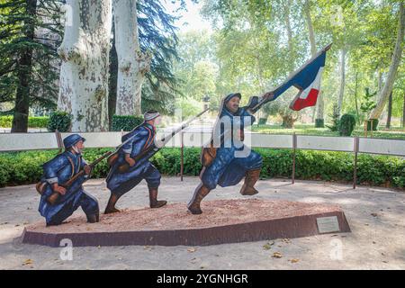 Perpignan, Frankreich - 27. August 2024: Gedenkstätte für den Ersten Weltkrieg in Perpignan Stockfoto