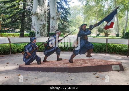 Perpignan, Frankreich - 27. August 2024: Gedenkstätte für den Ersten Weltkrieg in Perpignan Stockfoto