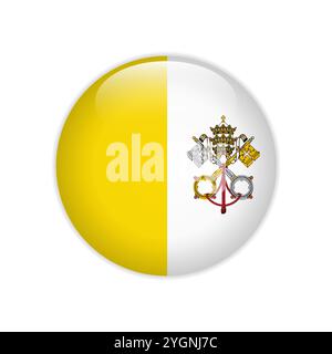 Vatikanstadt-Flagge auf Taste Stock Vektor